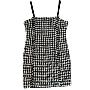 Forever 21 NWT Black and White Houndstooth Tweed Mini Womens Small